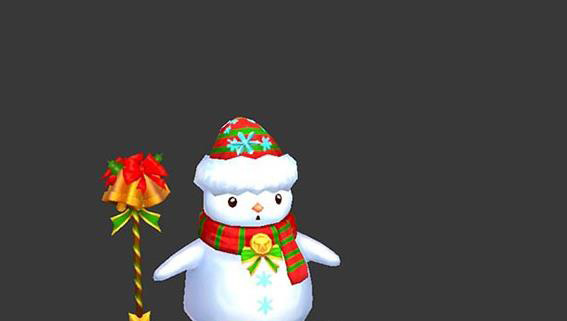 3D卡通模型：圣诞节雪人