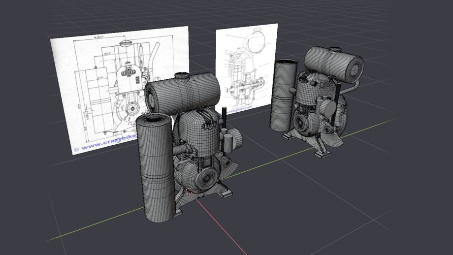 在Blender中创建引擎道具模型