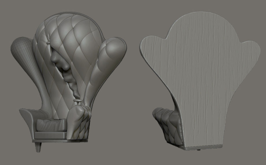 用ZBrush和Blender制作椅子模型