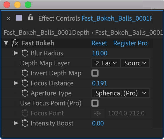 AE插件：景深模糊特效工具 Fast Bokeh Pro v1.1.1