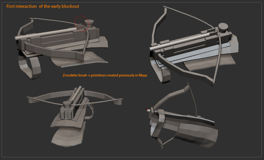 ZBrush武器模型制作：弩