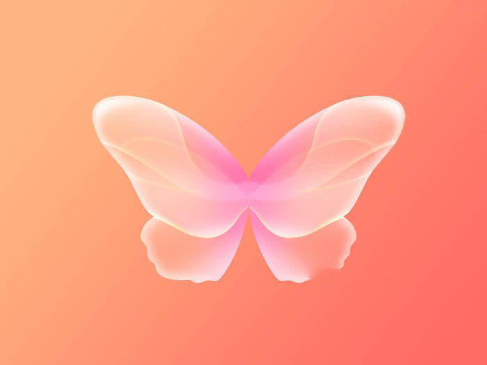 PS制作粉色水晶蝴蝶图片