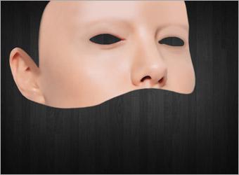 “PS特效教程：制作一张人物脸部溶化图片步骤图4”