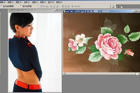 photoshop为美女添加逼真的茶花纹身-步骤 1