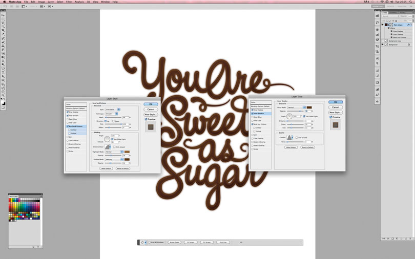 Illustrator巧克力字体制作教程