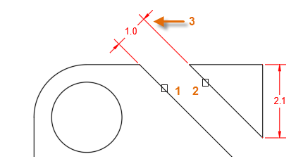 创建CAD线性标注斜插槽或者通道的宽度