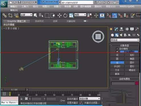 3DsMAX制作环境贴图步骤之在创建面板中选择图形