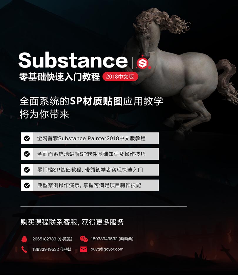 Substance Painter2018基础入门必备自学中文版案例教程介绍