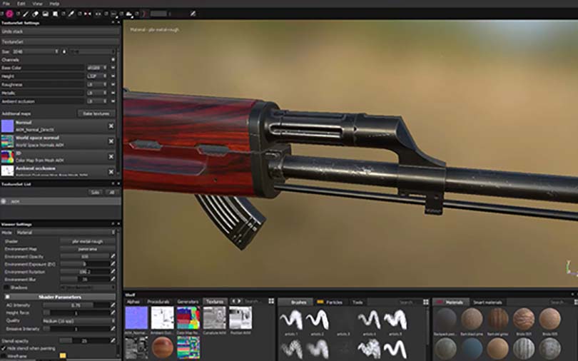 3dsMax高精度次世代游戏枪械模型之《AK47》全流程案例教程之贴图纹理制作